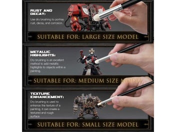 Listing 7 of 10 for Professional Miniature Paint Brush Set For Warhammer 40K Dnd Citadel Scale