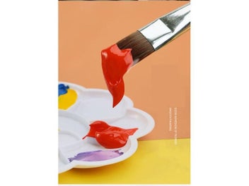 Listing 5 of 9 for 6pcs/set Weasel Hair Flat Peak Acrylic Art Brush For Painting Supplies