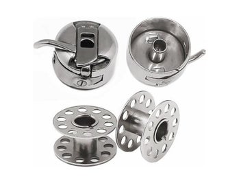 Listing 5 of 9 for 1 Pcs Bobbin Case 2 Pcs Metal Bobbins For Brother Janome Singer Sewing Machines