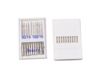 Listing 4 of 9 for 20pcs Home Sewing Machine Needles 70/10 90/14 100/16 DIY Jeans General Sewing