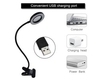 Listing 7 of 9 for Clip-Type Led Magnifying Glass Nail Beauty Light USB Cold Light Non-slip Clamp