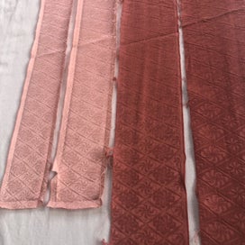 Listing 3 of 14 for Vintage Japanese Kimono Silk Panels X4 Fabric Pieces Shibori