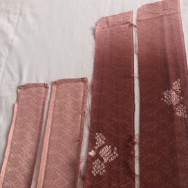 Listing 4 of 14 for Vintage Japanese Kimono Silk Panels X4 Fabric Pieces Shibori