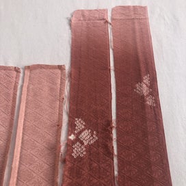 Listing 5 of 14 for Vintage Japanese Kimono Silk Panels X4 Fabric Pieces Shibori