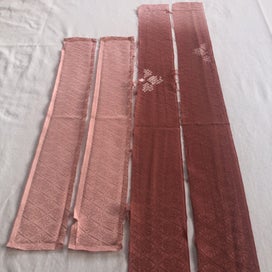 Listing 7 of 14 for Vintage Japanese Kimono Silk Panels X4 Fabric Pieces Shibori