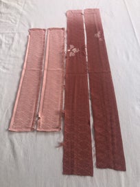 Listing 8 of 14 for Vintage Japanese Kimono Silk Panels X4 Fabric Pieces Shibori