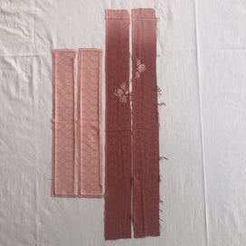 Listing 11 of 14 for Vintage Japanese Kimono Silk Panels X4 Fabric Pieces Shibori