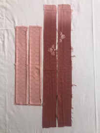 Listing 13 of 14 for Vintage Japanese Kimono Silk Panels X4 Fabric Pieces Shibori