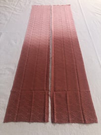 Listing 2 of 17 for Japanese Woven Rinzu Kimono Silk Panels Fabric X2 Ombre Dyed
