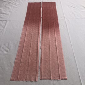 Listing 17 of 17 for Japanese Woven Rinzu Kimono Silk Panels Fabric X2 Ombre Dyed