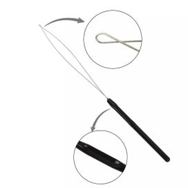 Listing 4 of 9 for 10 Pcs Hair Extensions Loop Needle Pulling Hook Tool Needle Threader Loop Tool