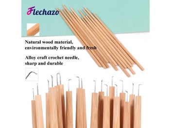 Listing 6 of 10 for Professionals Wig Hook For Ventilate Lace Front Wigs Long Wooden Handle Needle