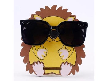 Listing 5 of 10 for Hedgehog Sloth Pattern Cartoon Wooden Glasses Frame Storage Rack Single Layer