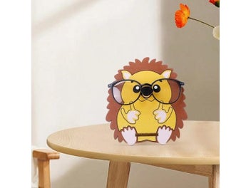 Listing 7 of 10 for Hedgehog Sloth Pattern Cartoon Wooden Glasses Frame Storage Rack Single Layer