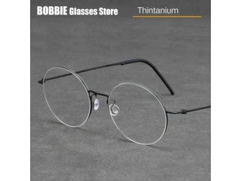 Listing 4 of 10 for High Quality Glasses Frame Pure Titanium Screwless Round Eyewear Eyeglasses Men