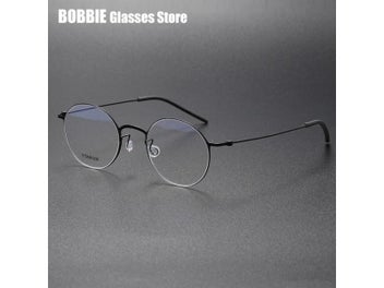 Listing 5 of 10 for High Quality Glasses Frame Pure Titanium Screwless Round Eyewear Eyeglasses Men