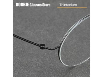 Listing 7 of 10 for High Quality Glasses Frame Pure Titanium Screwless Round Eyewear Eyeglasses Men