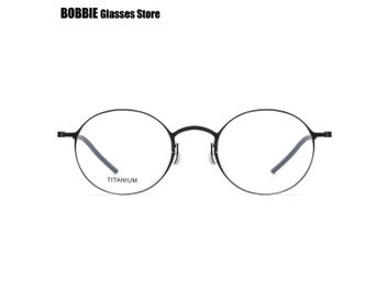 Listing 8 of 10 for High Quality Glasses Frame Pure Titanium Screwless Round Eyewear Eyeglasses Men