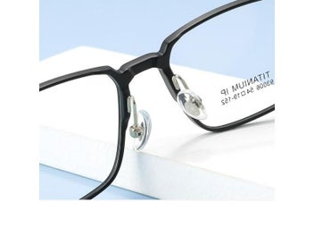 Listing 6 of 10 for 3 In 1 Pure Titanium Full Rim Square Men Glasses Frame With Polarized Clip On