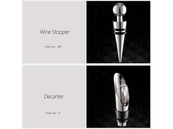 Listing 5 of 9 for 5Pcs Stainless Steel Wine Opener Kit Pourer Wine Ring Wine Decanter Bottle