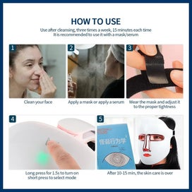 Listing 4 of 5 for NNEOBA 7 Colors LED Facial Mask - Wireless Face Care Treatment