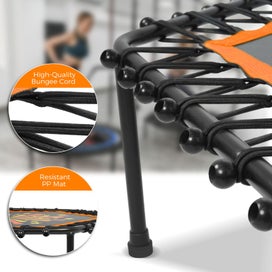 Listing 4 of 10 for 50 inch Mini trampoline Fitness Handrail Rebounder Cardio Trainer Exercise