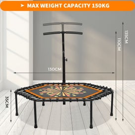 Listing 5 of 10 for 50 inch Mini trampoline Fitness Handrail Rebounder Cardio Trainer Exercise