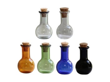 Listing 3 of 9 for 6Pcs Mini Corked Bottles For Gift Wishing Containers