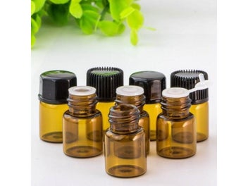 Listing 3 of 9 for 5pcs 1ml-5ml Mini Amber Liquid Glass Bottles With Orifice Reducer Cap