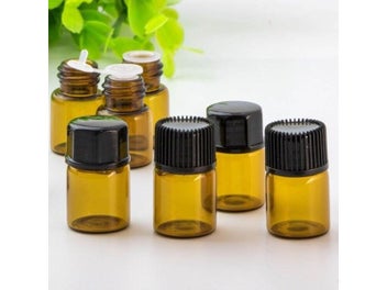 Listing 4 of 9 for 5pcs 1ml-5ml Mini Amber Liquid Glass Bottles With Orifice Reducer Cap