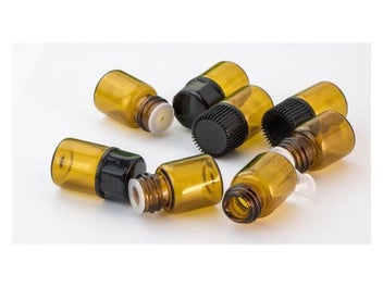 Listing 5 of 9 for 5pcs 1ml-5ml Mini Amber Liquid Glass Bottles With Orifice Reducer Cap