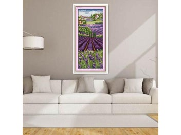 Listing 4 of 10 for Lavender Champaign Painting Cross Stitch Kits Embroidery Cross Set Chinese