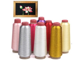 Listing 7 of 10 for 3600m/Roll Colorful Embroidery Cross Stitch DIY Manual Bright Silk Gold Thread