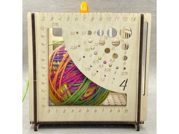 Listing 4 of 8 for All-in-One Wooden Yarn Bowl Multi-Purpose Knitting Tool Knitting And Crochet