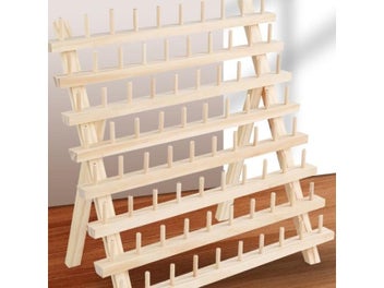 Listing 4 of 9 for Foldable Wooden Thread Holder 30/80/120 Spools Sewing Embroidery Thread Rack