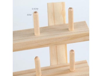 Listing 6 of 9 for Foldable Wooden Thread Holder 30/80/120 Spools Sewing Embroidery Thread Rack