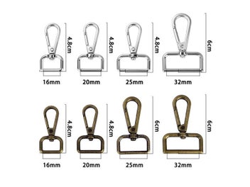 Listing 8 of 10 for 5PCS Alloy Metal Snap Hooks Clasps Strap Buckles Lobste Clip Hook For Keychain