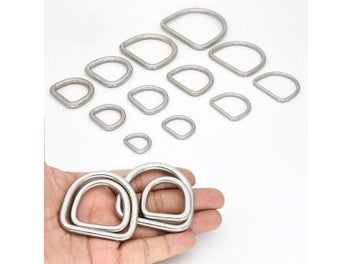 Listing 3 of 10 for 1piece Stainless Steel Dee D Ring Buckle For Webbing Backpack Bag Parts Leather