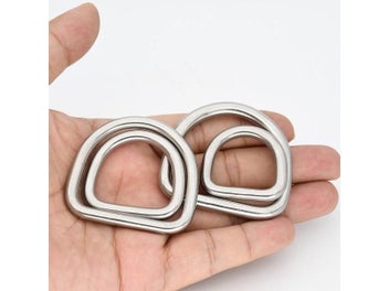 Listing 4 of 10 for 1piece Stainless Steel Dee D Ring Buckle For Webbing Backpack Bag Parts Leather