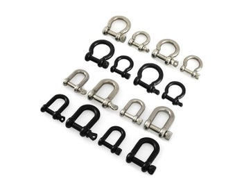 Listing 5 of 9 for 1piece Stainless Steel Shackle Carabiner D Ring Fob Key Ring Keychain Hook