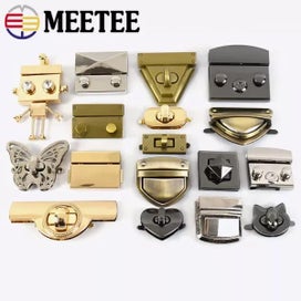 Listing 3 of 16 for 2Pcs Metal Bag Spring Lock Snap For Women Handbag DIY Hardware Accessories