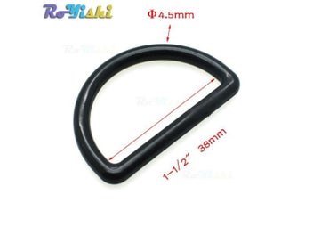 Listing 8 of 10 for 10 Pcs/Pack Plastic D-Ring Buckles In Sizes 10mm-45mm Black