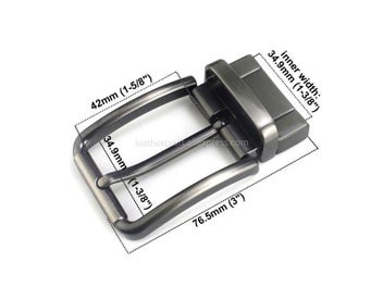 Listing 4 of 16 for 1PC 35mm Metal Brushed Men Belt Buckle Matte Brown Clip Buckle Rotatable Bottom