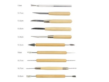 Listing 3 of 8 for 22pcs Polymer Shapers Modeling Carved Knife Wood Handle Set Clay Sculpting