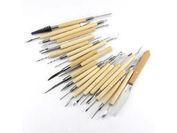 Listing 6 of 8 for 22pcs Polymer Shapers Modeling Carved Knife Wood Handle Set Clay Sculpting