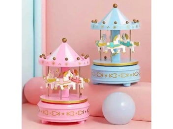 Listing 3 of 9 for 1pc Luxury Carousel Music Box 4 Horses Rotate Rotation Romantic Luxury Carousel