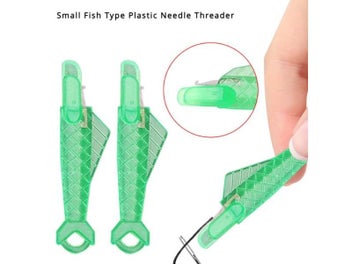 Listing 3 of 10 for Small Fish Plastic Needle Threader Leather Craft Tools Quick Thread Guide Press