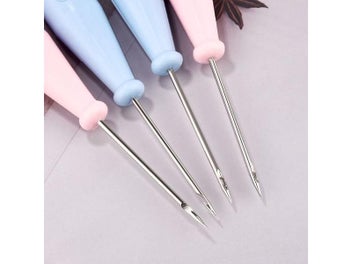 Listing 4 of 10 for 1Pcs Steel Stitcher Sewing Awl Bags Hole Hook DIY Handmade Leather Craft Tool