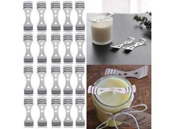 Listing 3 of 9 for 10Pcs Metal Candle Wicks Holder Centering Device With Three Holes DIY Candle