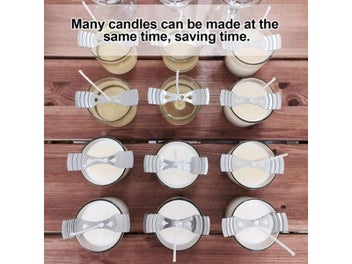 Listing 7 of 9 for 10Pcs Metal Candle Wicks Holder Centering Device With Three Holes DIY Candle